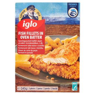 Iglo Fish Cuisine gyorsfagyasztott halfilé ropogós tésztabundában 240 g