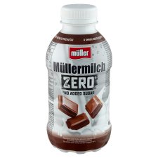 Müller Müllermilch Zero csokoládé ízű zsírszegény tejital édesítőszerekkel 387 ml