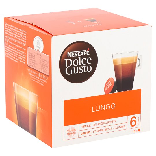 Nescafé Dolce Gusto Lungo őrölt, pörkölt kávé 16 db 112 g