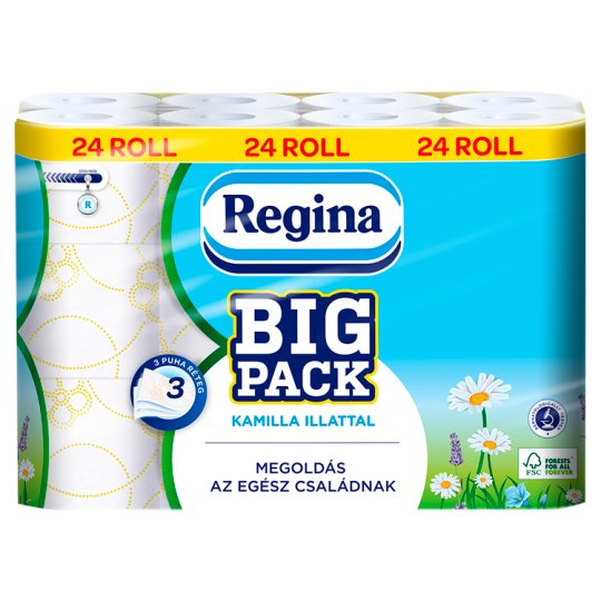 Regina Big Pack Kamilla toalettpapír 3 rétegű 24 tekercs