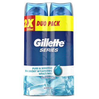 Gillette Series Pure & Sensitive Férfi Borotvazselé, 200 ml x2