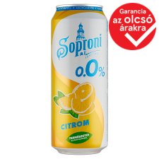 Soproni citromos alkoholmentes sörital 0,0% 500 ml 