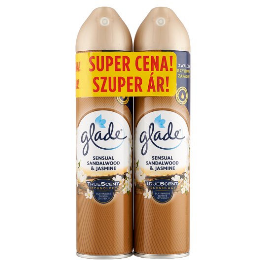 Glade Sensual Sandalwood & Jasmine Air Freshener Aerosol 2 x 300 ml