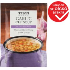 Tesco Garlic Cup Soup with Croutons 18 g