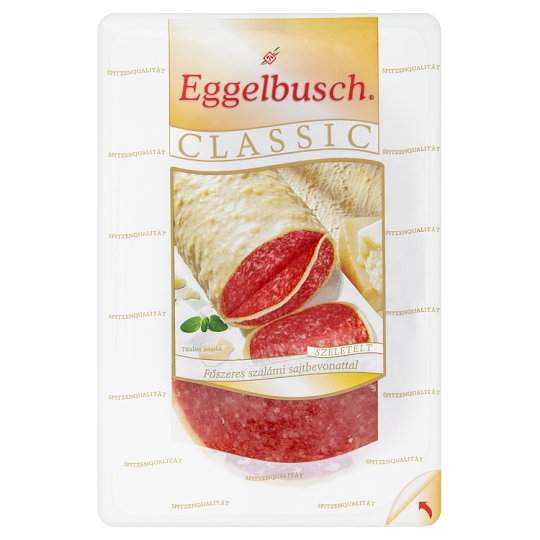 Eggelbusch Classic szeletelt fűszeres szalámi sajtbevonattal 100 g
