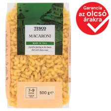 Tesco Macaroni durum száraztészta 500 g