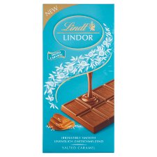 Lindt Lindor Milk Chocolate with Salted Caramel 100 g