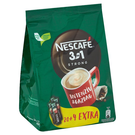 Nescafé 3in1 Strong azonnal oldódó kávéspecialitás 24 x 17 g (408 g)
