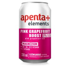 Apenta+ Elements Pink Grapefruit Boost pink grapefruit ízű szénsavas üdítőital 330 ml