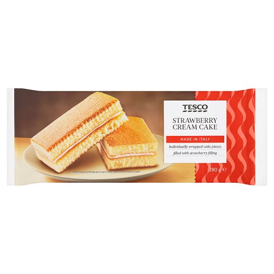 Tesco piskótaszelet epres-joghurtízű töltelékkel 10 db 280 g