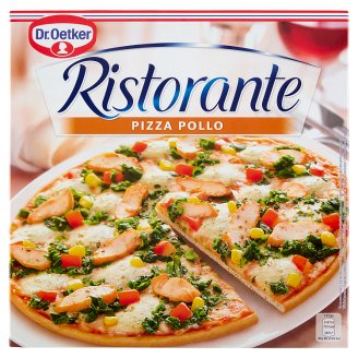 Dr. Oetker Ristorante Pizza Pollo gyorsfagyasztott paradicsomos, sajtos és csirkemelles pizza 355 g