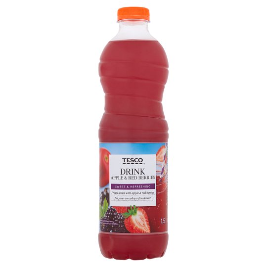 Tesco alma-bogyósgyümölcsital cukorral és édesítőszerrel 1,5 l