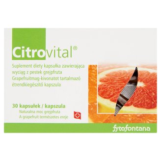 Fytofontana Citrovital grapefruitmag-kivonatot tartalmazó étrendkiegészítő kapszula 30 db