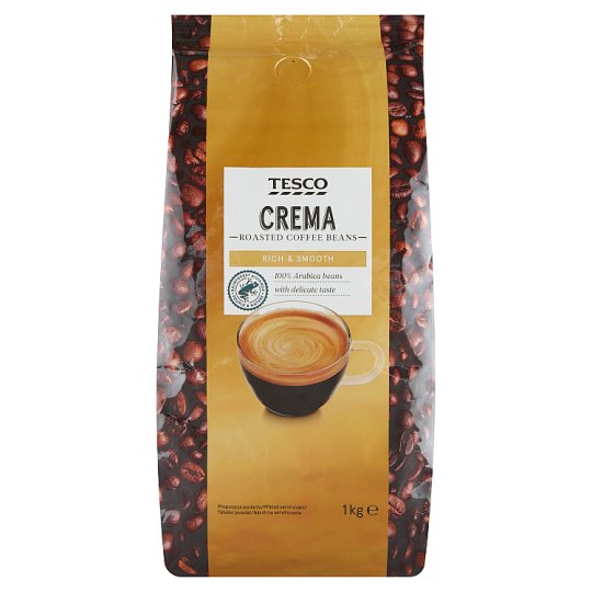Tesco Crema pörkölt, szemes kávé 1 kg