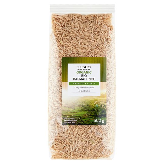 Tesco előhántolt hosszú szemű bio basmati rizs 500 g