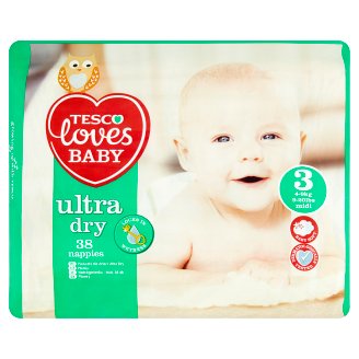 Tesco Loves Baby Ultra Dry 3 Midi nadrágpelenka 4-9 kg 38 db