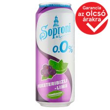 Soproni feketeribizli-lime-os alkoholmentes sörital 0,0% 500 ml