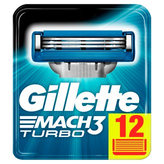 Gillette Mach3 Turbo Pótfej Férfi Borotvához, 12 db
