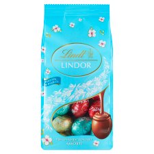 Lindt Lindor tej-, ét- és fehércsokoládé pralinék lágyan olvadó töltelékkel 180 g