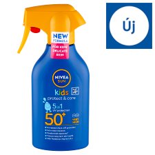 NIVEA SUN Kids Protect & Care hidratáló szórófejes gyermek naptej FF50+ 270 ml