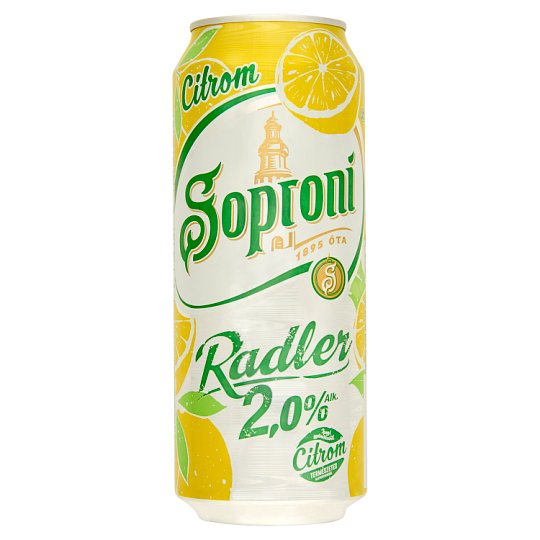 Soproni Radler Lemon Flavoured Beer Drink 2% 0,5 l Can