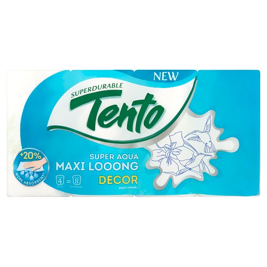 Tento szuper nedvszívóképességű és tartós papírtörlő maxi hosszú tekercsben 2 rétegű 4 tekercs