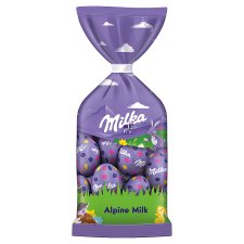 Milka alpesi tej felhasználásával készült tejcsokoládé csomag tojás figurákkal 100 g