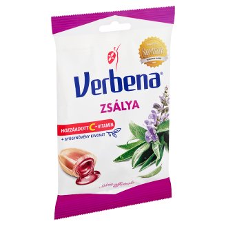 Verbena töltött keménycukorka zsályakivonattal, mézzel és C vitaminnal 60 g