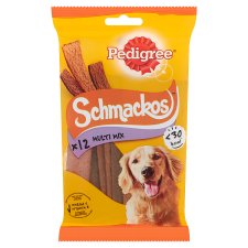 Pedigree Schmackos Multi Mix kiegészítő állateledel felnőtt kutyák számára 12 db 86 g