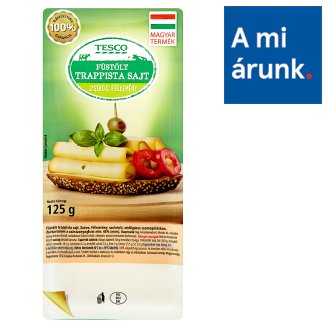 Tesco füstölt, zsíros, félkemény trappista sajt 125 g