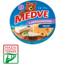 Medve Lactose-Free Unflavoured Spreadable Semi-Fat Processed Cheese 8 x 17,5 g (140 g)