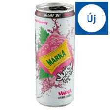 Márka Juicy Soda Raspberry Carbonated Soft Drink with Sugar and Sweetener 250 ml