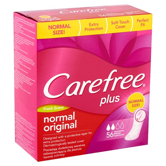 Carefree Plus Normal Original tisztasági betét friss illattal 56 db