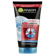 Garnier Skin Naturals Pure Active 3 in1 Mitesszerek Ellen Arcmaszk Aktív Szénnel 150 ml