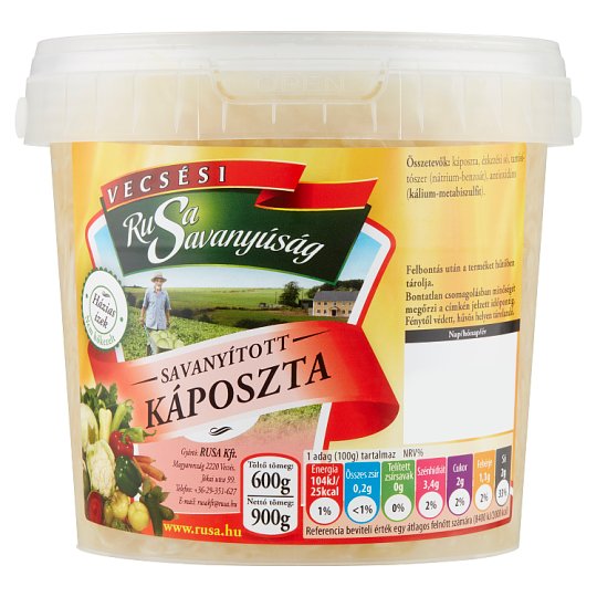 Rusa Savanyúság savanyított káposzta 900 g