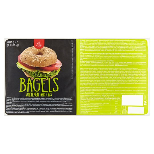 L´Chefs bagel péksütemény teljes kiőrlésű lisztből, zab- és búzapehellyel 4 db 340 g