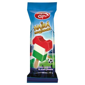 Eispro Hajrá Magyarok! epres-, vaníliás- és almás jégkrém 80 ml