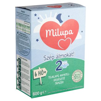 Milupa 2 Szép álmokat! tejalapú, anyatej-kiegészítő tápszer 6 hó+ 600 g