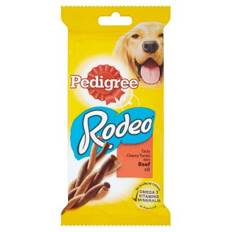 Pedigree Rodeo kiegészítő állateledel felnőtt kutyák számára marhahússal 140 g