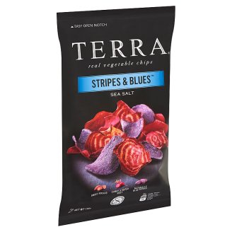 Terra Stripes & Blues édesburgonya, kékburgonya és cékla chips 110 g