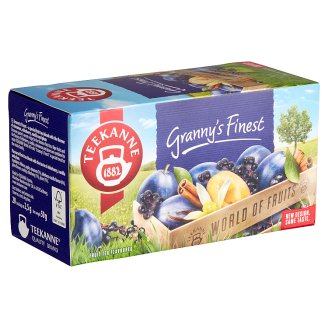 Teekanne World Of Fruits Granny's Finest bodza-, vanília- és szilvaízű gyümölcstea 20 filter 50 g