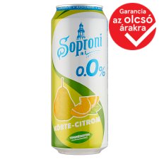 Soproni körte-citrom ízű alkoholmentes sörital 500 ml