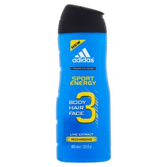 Adidas Sport Energy Recharging tusfürdő testre, hajra & arcra, lime kivonattal 400 ml