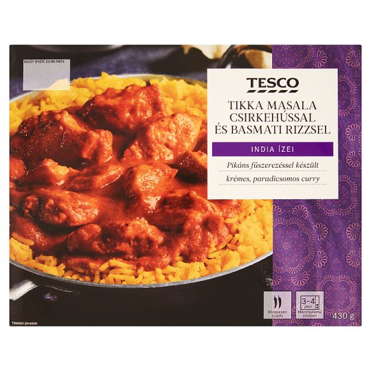 Tesco tikka masala csirkehússal és basmati rizzsel 430 g