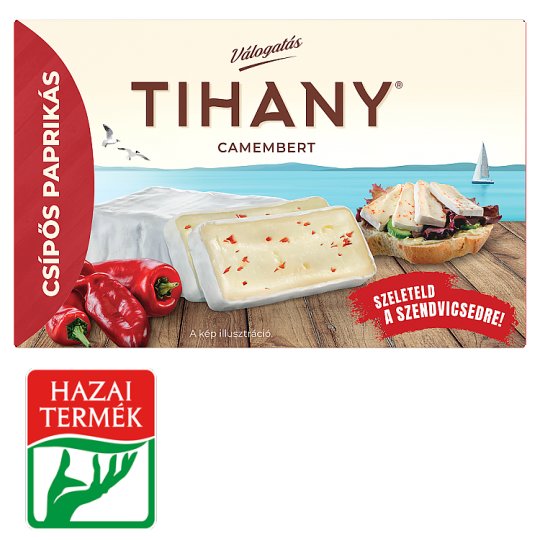 Tihany Válogatás Camembert csípős paprikás zsíros lágysajt 120 g