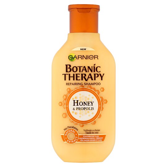 Garnier Botanic Therapy Honey & Propolis sampon töredezett végű, nagyon igénybevett hajra 250 ml