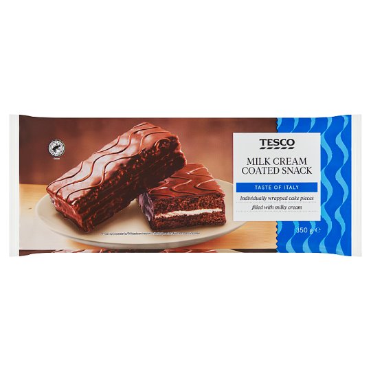 Tesco Milk Cream Coated Snack 10 pcs 350 g