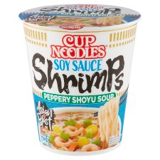 Nissin Cup Noodles Peppery Shoyu Instant Noodle Soup with Soy Sauce and Shrimps 63 g