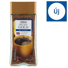 Tesco Gold Decaff csökkentett koffeintartalmú, fagyasztva szárított instant kávé 100 g