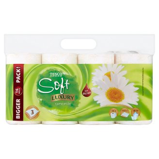 Tesco Soft Luxury Camomile toalett papír 3 rétegű 16 tekercs